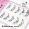 Cílios postiços femininos de peça única, transparentes, com hastes finas, imitação natural, curvados e com efeito tridimensional.