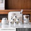 Juego de Té de Viaje traje Taza Portátil Panda Express Bolsa para Exteriores Tetera para una Persona Taza de Té Kung Fu de Viaje