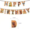 Juego de Vasos de Papel, Platos de Papel, Servilletas de Papel, Decoración de Mantel Temática del Equipo Azul de Paw Patrol para Fiestas de Cumpleaños Infantiles