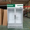Refrigerador de Cerveja de Porta Dupla, Refrigerador de Bebidas, Vitrine Refrigerada de Três Portas, Armário para Conservação de Alimentos Frescos, Freezer de Bebidas e Vegetais para Supermercado, Vitrine Comercial