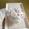 Anillo para el cabello de intestino grueso de Sanrio de dibujos animados, otoño e invierno, peluche de oso lindo, cuerda para la cabeza, dulce banda de goma para el cabello de niña, estudiantes