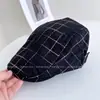 Gorra acolchada vintage estilo Chanel para mujer, gorra de béisbol para protección solar de verano, gorra de periódicos texturizada, gorra ecuestre