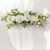 Novas Flores Artificiais da Amazon, Flores Artificiais, Fileiras de Rosas, Flores para Encosto de Cadeira de Casamento, Tiras de Flores para Mesa de Jantar, Decorações de Flores para Porta de Espelho