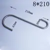 Gancho de Acero Inoxidable 304 Gancho Curvo en Forma de S Percha Cabeza Grande y Pequeña Personalización No Estándar Gancho Doble Curvo Ojo de Oveja