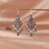 Brinco Rei Veado Dourado Prata S925 Design Vintage Estilo Antigo Longo Franja Gota D'água Brincos Elegantes Femininos Brincos