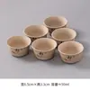 Conjunto de 6 xícaras de chá de cerâmica kung fu para uso doméstico, incluindo tigelas de chá, xícaras de degustação, conjuntos de chá e xícaras pequenas para o anfitrião apreciar o chá