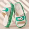 Sandalias de ojos grandes 2024 para mujer, verano, ropa de exterior, hogar, interior, antideslizantes, suela gruesa, sensación de pantufla para casa, sandalias para mujer