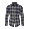Comercio Exterior al por Mayor 2025 Camisa a Cuadros para Hombre Estilo Hong Kong Ropa Exterior Estilo Coreano de Moda Celebridad de Internet Camisa de Manga Larga Camisa Dropshipping