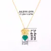Collar Colgante Longrui Transfronterizo Nuevo Unicornio Doce Piedras de Nacimiento Corazón de Melocotón Incrustado con Collar de Piedras de Colores