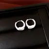 Aros simples mate cepillados para mujer diseño de nicho versátiles a la moda personalidad de Xiaohongshu pendientes ins joyería para orejas de lujo ligero