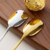 Cuchara Pequeña de Acero Inoxidable 304, Cuchara para Helado de Alto Valor Estético, Cuchara Cuadrada para Yogur, Cuchara para Café, Cuchara para Postre, Tenedor, Tenedor para Fruta