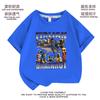 Montaña Extranjera y Mar Palo de Madera Clásico Hombre Palo Tongtongtong Algodón Puro para Niños Manga Corta Media Manga Camiseta Base Merchandising Co-Branded
