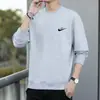 Moletom Masculino Novo Primavera e Outono 2025 Moletom Liso Masculino para Casal Tendência Esportiva Gola Redonda Tops Feminino