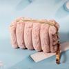 Bolsa de Cosméticos de Piel de Conejo Transfronteriza Felpa Acolchada Cálida Bolso de Mano Fresco Bolso de Cosméticos Varios de Gama Alta Personalización