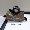 Pinza de Garra con Lazo Completo de Diamantes de Imitación de Lujo Ligero Coreano, Clip Brillante de Diamantes de Colores de Estilo de Lujo Ligero de Gama Alta, Accesorio para el Cabello