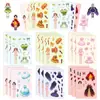 6 Hojas/Paquete Haz una Cara Pegatinas Cambia-Cara Transfronterizas Nuevo Creativo Juguetes para Niños Educación Temprana Rompecabezas DIY Pegatinas
