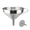 Funil Integrado de Aço Inoxidável 304 Funil de Vinho Funil para Despejar Óleo Comercial Tamanho Grande e Pequeno Funil Mini Doméstico Espessado G