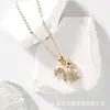 Collar de ardilla pequeña lindo nuevo transfronterizo diamante ardilla de dibujos animados colgante para niños regalo joyería al por mayor