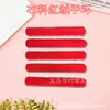 Pulsera de Anillo a Presión de Tela de Felpa Roja Accesorio Navideño Pulsera de Muñeca Suave con Cierre a Presión Autoadhesivo