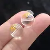 Vidrio Transparente Blanco Grabado con Seis Palabras Verdaderas, Patrones de Taiji y Bagua, Cuentas Redondas, Cristal Blanco de Imitación, Cuentas Sueltas Estampadas en Oro al por Mayor