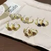 Novos Brincos de Argola em Esmalte com Estampa de Leopardo para Mulheres, Pino de Prata, Simples, Compactos, Design Exquisito, Estilosos, Brincos Vintage