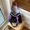 Bolsa transversal grande de estilo japonês para mulheres, bolsa de lona versátil e casual da moda, bolsa de ombro de verão para estudantes que vão à aula