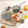 Cesta de Fritura para Batatas Fritas Transfronteiriça Pronta de Fábrica Mini Cesta de Fritura para Lanches Cesta de Fritura para Batatas Fritas Americanas de Restaurante Atacado