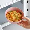 Tigela Listrada para Salada de Palha de Trigo Frutas Tigela Dim para Sopa Ramen Estilo Japonês Tigela para Macarrão Instantâneo Café da Manhã Mingau Louça