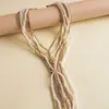 Collar de borlas multicapa vintage europeo y americano con perlas y diamantes, cadena para la clavícula personalizada de nicho transfronterizo de alta gama para mujer