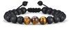 Pulsera para hombre de venta caliente transfronteriza, piedra ojo de tigre, pulsera trenzada, cuentas para aromaterapia con aceites esenciales, Amazon Venta Caliente