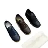 Zapatos Forrest Gump de cuero genuino mate de lujo ligero STN color sólido antideslizantes planos casual de negocios para hombre, zapatos de moda para el día a día