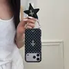 Capa de celular de tela cheia com bolinhas e cruz aplicável ao iPhone 17promax Apple 16 à prova de queda 15 estrela de mão