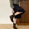 Otoño/Invierno 2026 Botas Western Apiladas Retro Meilade para Mujer, Nuevas de Otoño, Versátiles, Adelgazantes, Tacón Oculto, Botines Plisados