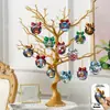 Set de 13 Piezas de Plano 2D Transfronterizo Decoración de Bola de Cristal de Madera Navideña Bola de Nieve Regalo Colgante de Decoración para Ventana del Hogar