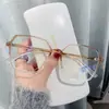 Lentes Negros de Montura Grande, Lentes Planos Anti Luz Azul, Gafas Simples Antirradiación, Se Pueden Equipar con Graduación para Miopía 30016