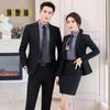 Traje de negocios suave microelástico de un botón para hombre y mujer, traje de traje, traje para personal gubernamental, bienes raíces, banco, traje formal