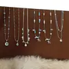 Colar de Água-Marinha Fresco Design de Nicho Feminino Corrente de Clavícula Levemente Luxuosa Estilo Ins Suave Versátil Colar para Férias na Praia