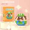 Compatible con Bloques de Construcción de Micropartículas Lego Muñecos de Dibujos Animados Educativos para Niños Ensamblaje Escritorio Celebridad de Internet Puesto Callejero Juguetes al por Mayor