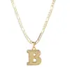 Amazon Transfronterizo Nuevo Collar de 26 Letras Collar con Colgante de Letra Cadena Extendida de Clip de Papel Joyería Gótica para Mujeres
