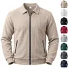 Sudadera cárdigan con cremallera para hombre de importación, chaqueta versátil de moda casual, estilo holgado, prenda exterior multicolor