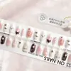 Uñas Portátiles Europeas y Americanas Más Vendidas, Uñas Pre-Hechas Rosas Estilo Francés, Parches de Uñas Cortos Desmontables, Uñas Postizas, Venta al por Mayor de Fábrica