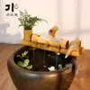 Diversión en el Agua Cerámica Bambú Agua Corriente Acuario Pecera Balcón Patio Paisajismo Circulación Oficina Sala de Estar Acuarismo