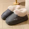 Nuevos Zapatos de Nieve Transfronterizos de Invierno con Forro de Lana Añadido y Engrosado, Zapatos de Algodón Estilo Pareja de Talla Grande, Cálidos y Cómodos, Calzado de Exterior de Moda