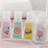 2 frascos de suprimentos para banheiro e viagem desenho animal fofo frutado desinfetante para as mãos portátil portátil