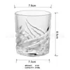 Vaso de Vidrio Grabado Espeso para Whisky, Vaso para Licores, Cristalería Clásica, Vaso de Cerveza, Vidrio Opaco, Vaso para Jugos