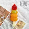Horquilla de calabaza de azúcar de simulación creativa con personalidad, divertida y divertida comida, pinza de pico de pato, red roja, accesorios para el cabello al por mayor