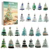 Calendario de Adviento Caja Sorpresa Serie Vidrio Marino Transfronterizo Adorno de Árbol de Navidad Estilo Vidrio Marino Colgante Acrílico