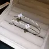 ¡Pulsera apilada de diamantes de colores! Pulsera de calabaza con circonita chapada en oro real, joyería de diseño niche estilo ins coreano para mujer