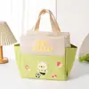 Bolsa Térmica Portátil Transfronteiriça com Duplo Bolso Bolsa Térmica para Almoço com Folha de Alumínio Espessada com Bolsa para Refeição de Arroz Lancheira Bolsa Térmica