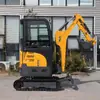 Excavadora Compacta de Oruga Tipo Cabina Ht22 Mini Excavadora Pequeña Micro Excavadora Agrícola para Huertos